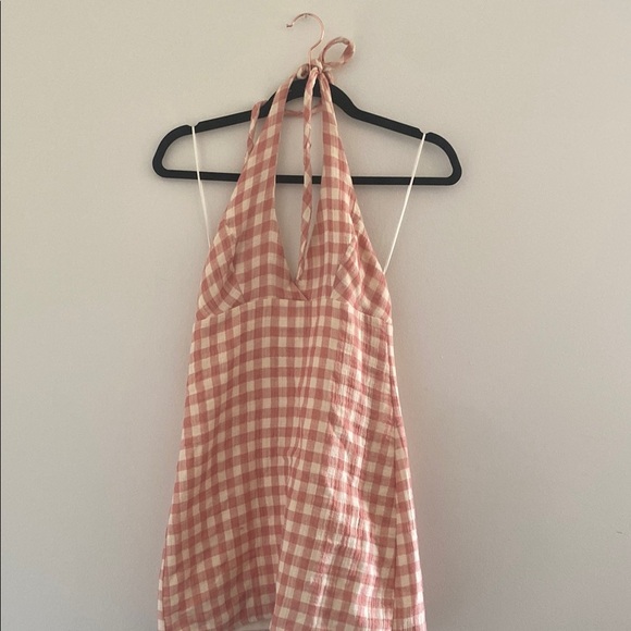 Pink Gingham Halter Top - Picture 1 of 3
